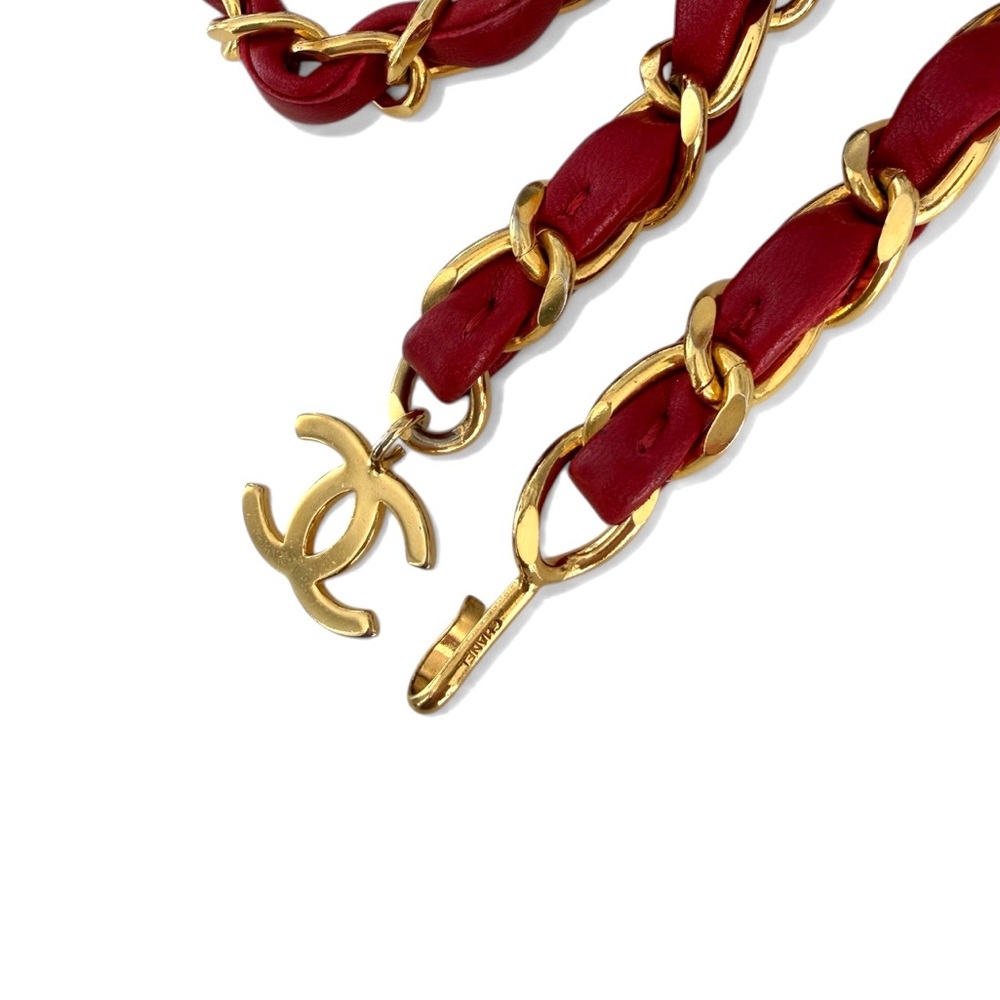 CHANEL 1989 Mini Matelasse Coco Mark Chain Belt Waist Bag | Vintage | 24K Plated - Picture 14 of 15